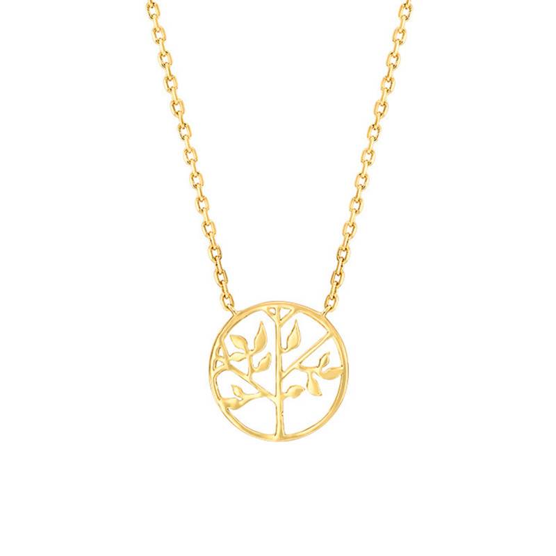 3-Micron Gold-Plated Tree of Life Necklace, 45 cm - Naïades