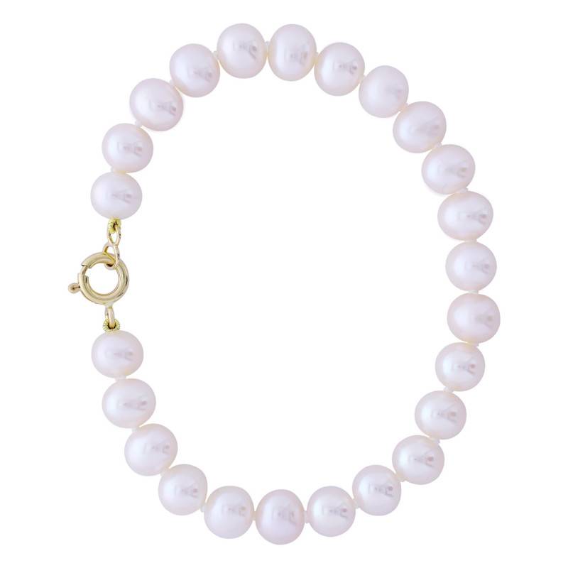 750/1000 Yellow Gold & Oval Freshwater Pearls Bracelet 4 mm to 8 mm, Length 18 cm to 20 cm - Négoce-îles
