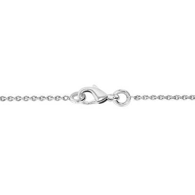 750/1000 White Gold & 4.5 mm Drilled Ruby Bracelet, Length 14 cm to 17 cm - Ocarat
