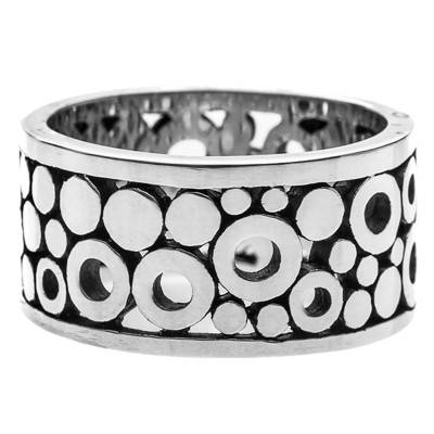 Bague homme cercles argent - Orus Bijoux