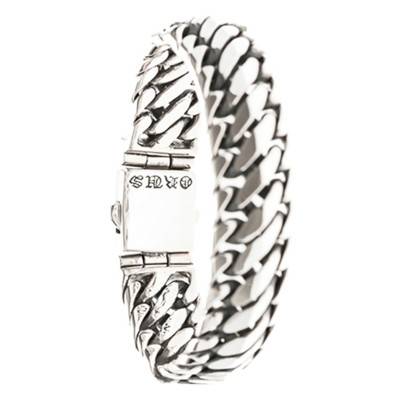 Bracelet homme reptile argent, Longueur de 20 à 23 cm - Orus Bijoux