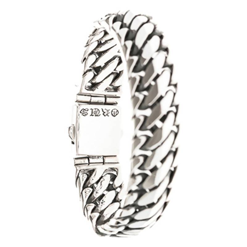 925 Silver Reptile Bracelet, 20 cm to 23 cm - Orus Bijoux
