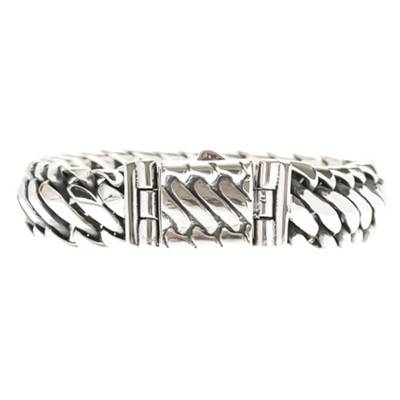 925 Silver Reptile Bracelet, 20 cm to 23 cm - Orus Bijoux
