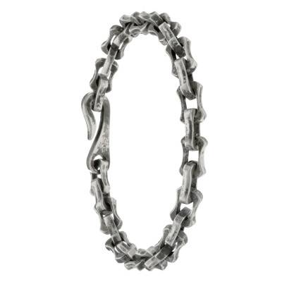 925 Silver Rock Factory Mechanical Link Bracelet, Length 20 cm, Width 10 mm - Orus Bijoux