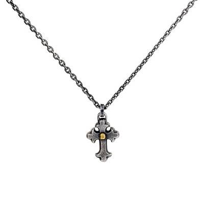 Collier croix argent massif 925, Longueur de 50 à 53,4 cm - Orus Bijoux