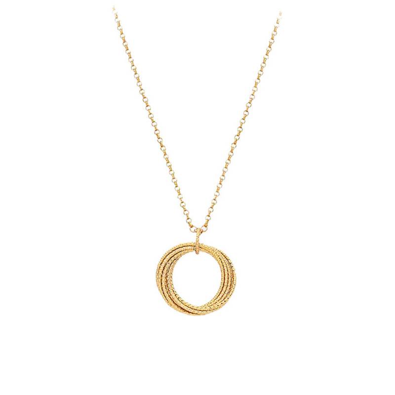 Diana 925 Gold-Plated Silver Necklace, 34 cm Length - Orus Bijoux