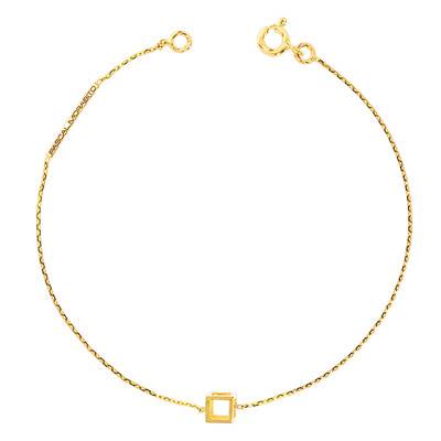Mini Quadrature 18K Yellow Gold Bracelet, 19cm Length - Pascal MORABITO