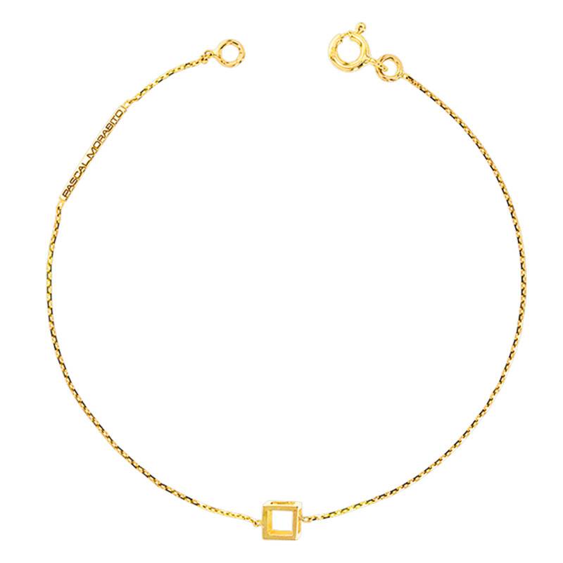 Mini Quadrature 18K Yellow Gold Bracelet, 19cm Length - Pascal MORABITO