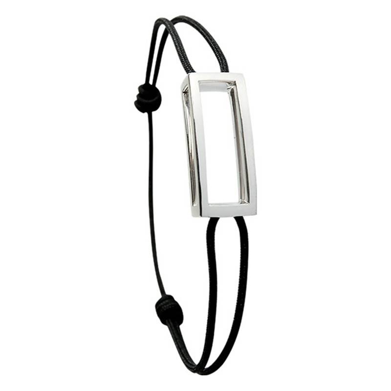 925 Silver Rectangle Cord Bracelet - Pascal MORABITO