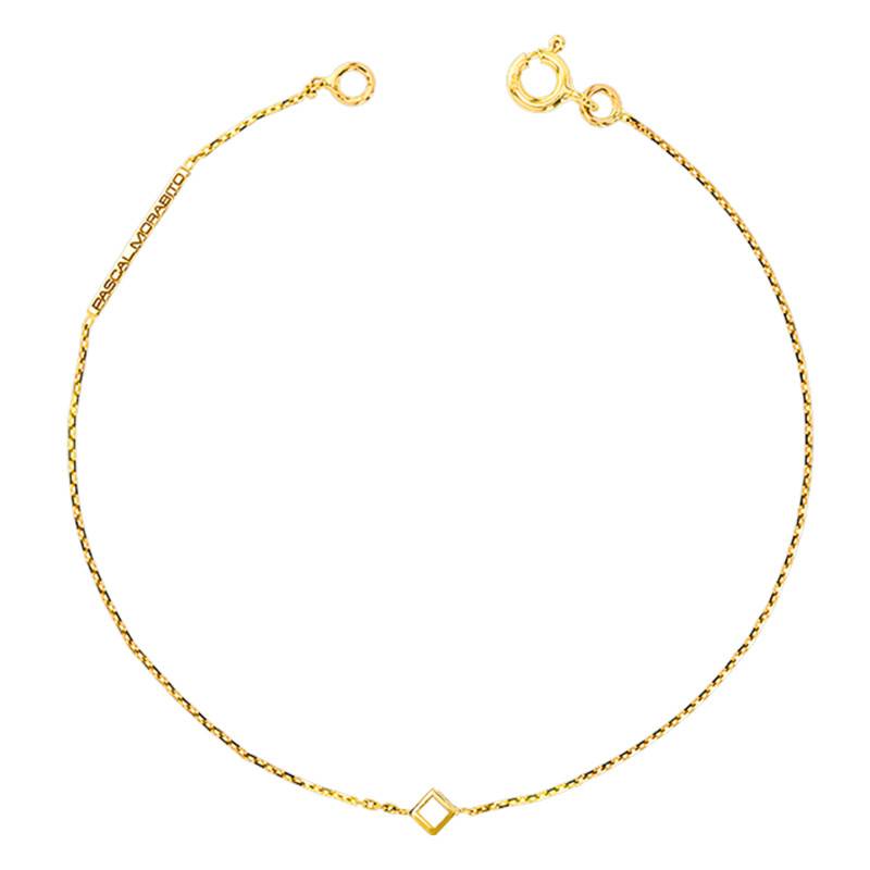 750/1000 (18K) Yellow Gold Nano Cube Bracelet, 19 cm Length - Pascal MORABITO