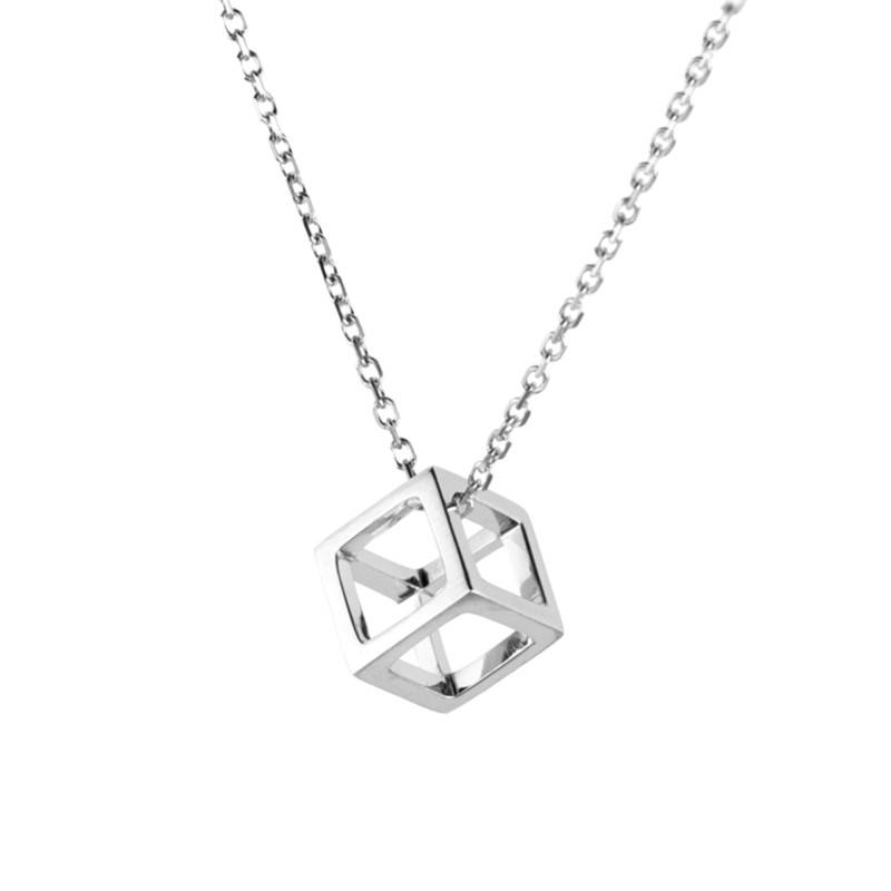 925 Silver Quadrature Necklace, Length 44 cm - Pascal MORABITO