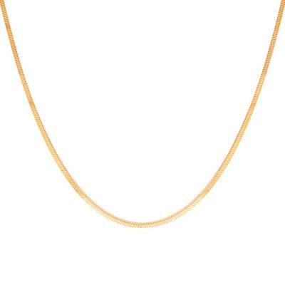 Collier Chaine Snake Plaqué Or CO01-446-U, Longueur 40 cm - Pdpaola