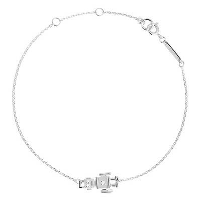 Bracelet SUPER FUTURE Robert Silver PU02-171-U, Longueur de 14 cm à 18 cm - Pdpaola