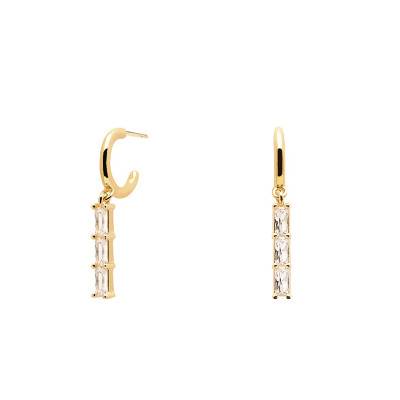 Alia Gold Drop Earrings, 10 mm Diameter - AR01-120-U - Pdpaola