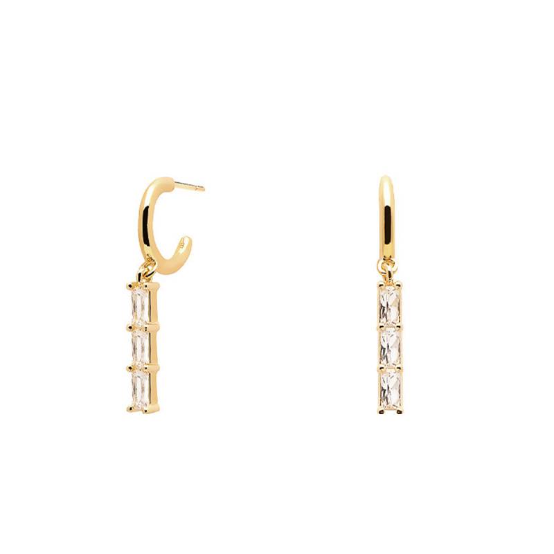 Alia Gold Drop Earrings, 10 mm Diameter - AR01-120-U - Pdpaola