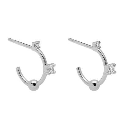 Boucles d'oreilles en argent kaya - AR02-084-U, Diamètre 7 mm - Pdpaola
