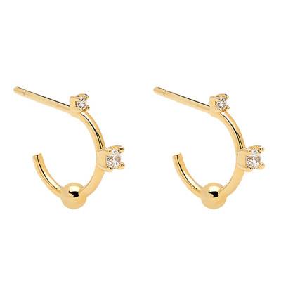 Kaya Gold-Plated Earrings, 7 mm Diameter - AR01-084-U - Pdpaola