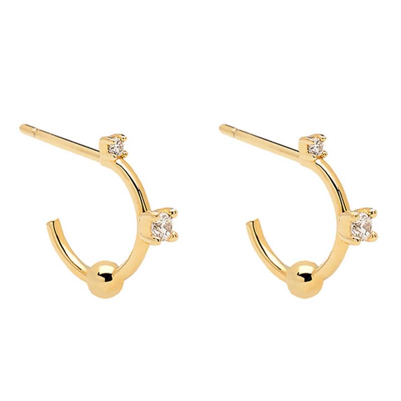 Boucles d'oreilles kaya dorées AR01-084-U, Diamètre 7 mm - Pdpaola