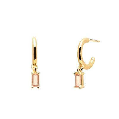 Boucles d'oreilles Pierre Orange Alia AR01-118-U, Diamètre 10 mm - Pdpaola