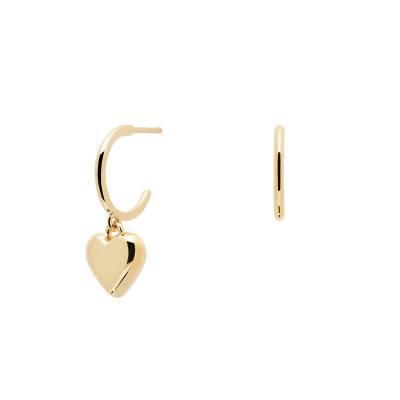 L'Absolu Heart Yellow Gold-Plated Earrings, 12 mm Diameter - AR01-364-U - Pdpaola