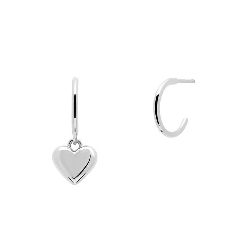 L'Absolu Heart Silver Earrings, 12 mm Diameter - AR02-364-U - Pdpaola