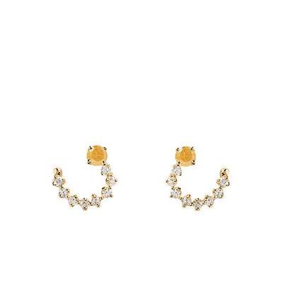 Boucles d'Oreilles JUNO Villa Doré Zircons - AR01-558-U - Pdpaola