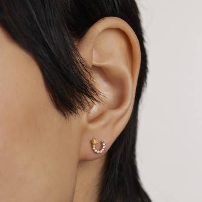 Boucles d'Oreilles JUNO Villa Doré Zircons - AR01-558-U - Pdpaola