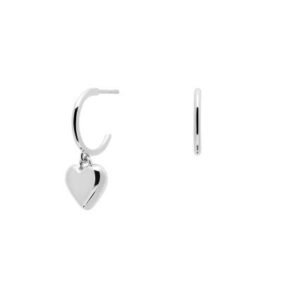 Boucles d'oreilles cœur L'Absolu, Argent - AR02-364-U, Diamètre 12 mm - Pdpaola