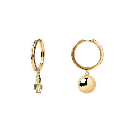 Boucles d'Oreilles SUPER FUTURE Space Age Doré, 22 mm - AR01-507-U - Pdpaola