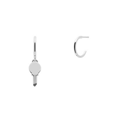 Boucles d'oreilles Clé Eternum, en Argent (AR02-363-U), Diamètre 12 mm - Pdpaola