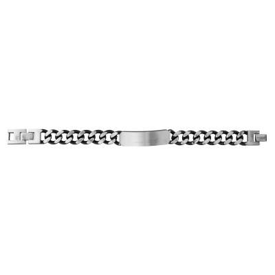 Steel Vintage Habib ID Bracelet, 19 cm Long, 11 mm Wide - Phebus