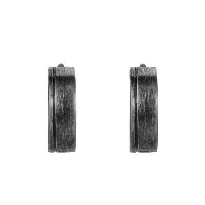 Vintage Steel Diego Hoop Earrings, 13 mm Diameter - Phebus