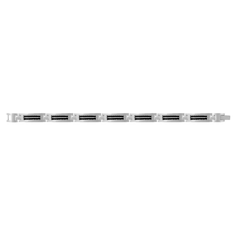316L Steel & Cable Sohan Bracelet, Length 21 cm - Phebus
