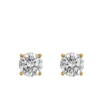 Issa Gold Steel Stud Earrings - Phebus