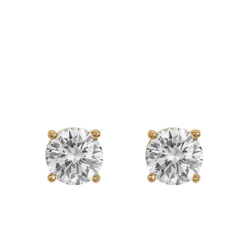 Issa Gold Steel Stud Earrings - Phebus