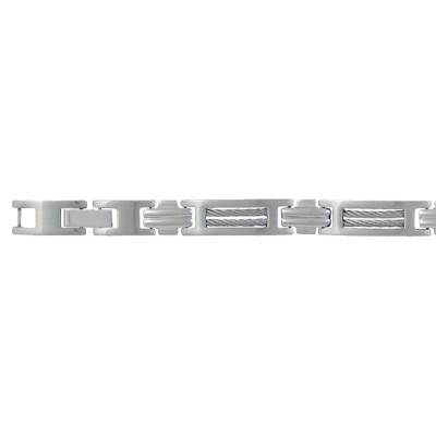 Boa Steel & Cable Bracelet, 19.50 cm to 21 cm - Phebus