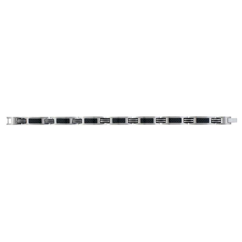316L Steel, Carbon & Resin Jess Bracelet, Length 21,5 cm - Phebus