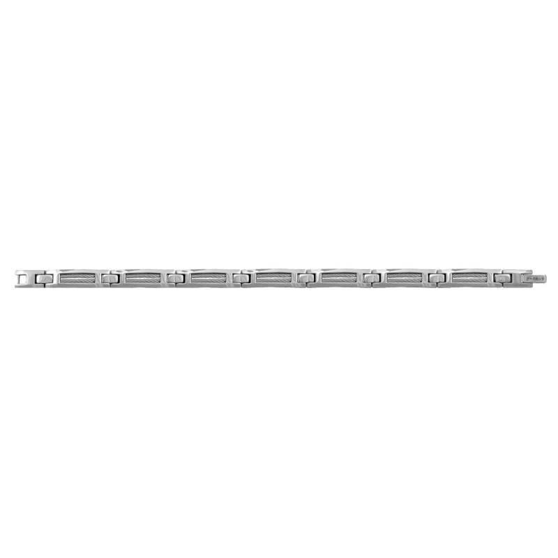 Oliver Steel & Cable Bracelet, 21 cm - Phebus