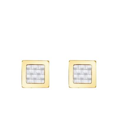 Gold Steel Cédric Stud Earrings - Phebus