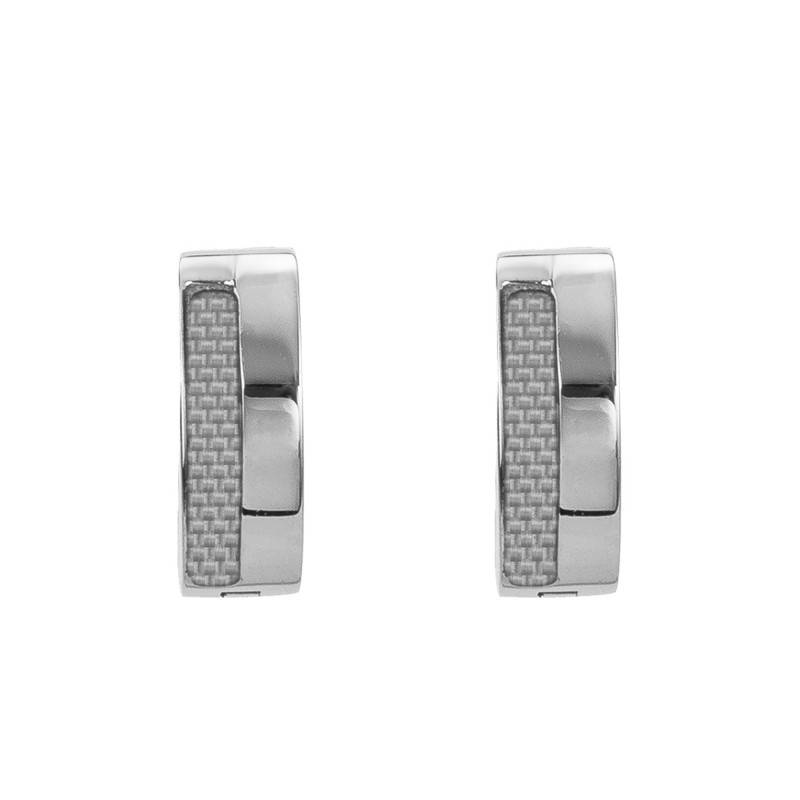 Ivan Steel Hoop Earrings, Diameter 9 mm - Phebus