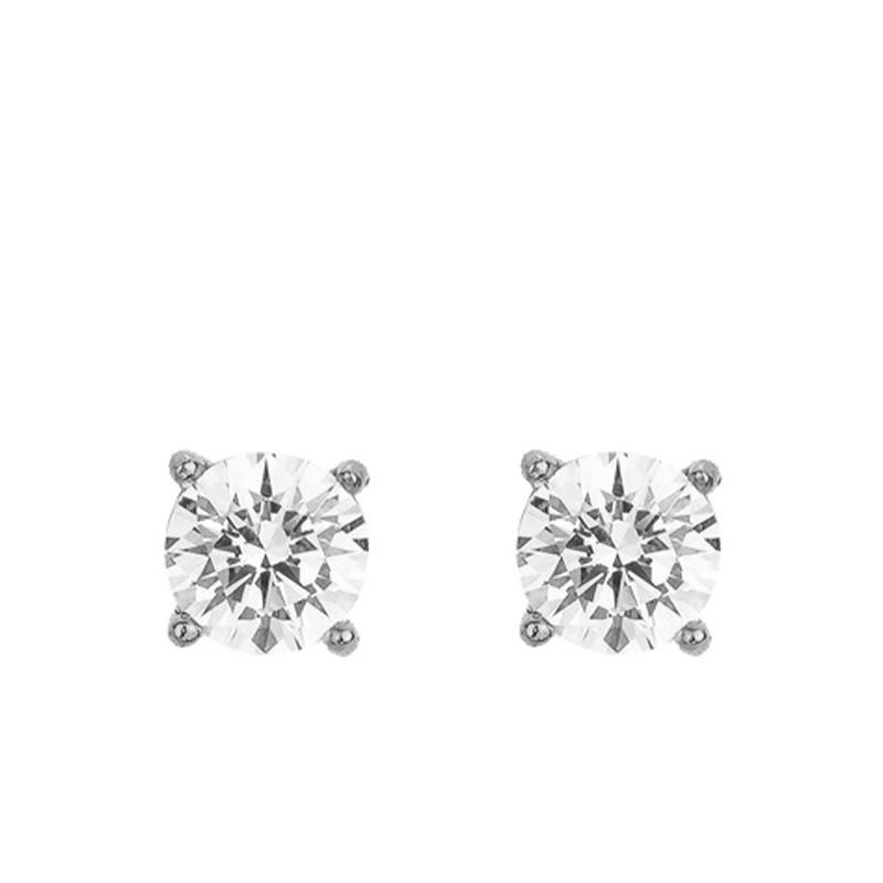 Ryo Steel & Zirconium Oxide Stud Earrings - Phebus