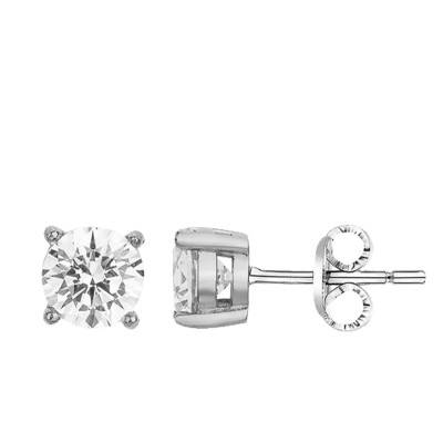 Ryo Steel & Zirconium Oxide Stud Earrings - Phebus