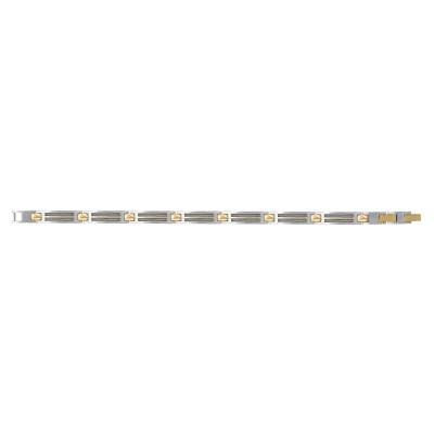 Emile Two-Tone Steel Bracelet, 20.5 cm to 22 cm - Phebus