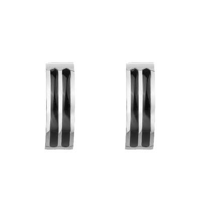Sandro Steel Hoop Earrings, 14 mm Diameter - Phebus