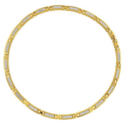 Two-Tone 316L Gold Steel Adjustable Necklace 50 cm to 51 cm - Phebus