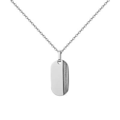 Collier Sashi Acier & Câbles, Longueur de 50 à 60 cm - Phebus