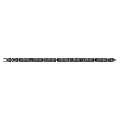 Bracelet Armel Acier & PVD Noir, Longueur de 19 à 20,5 cm - Phebus