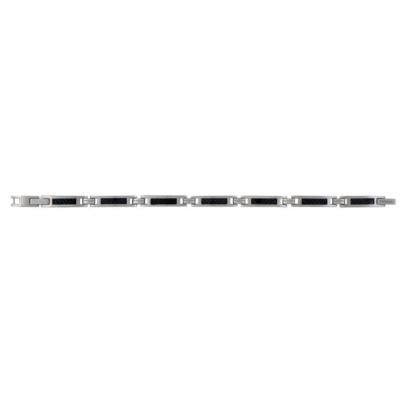 Joo Steel & Carbon Bracelet, 18.5 cm to 19.5 cm - Phebus