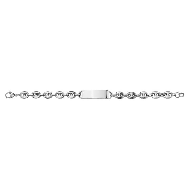 Steel Coffee Bean Chain Bracelet, Length 20 cm, Width 8 mm - Phebus