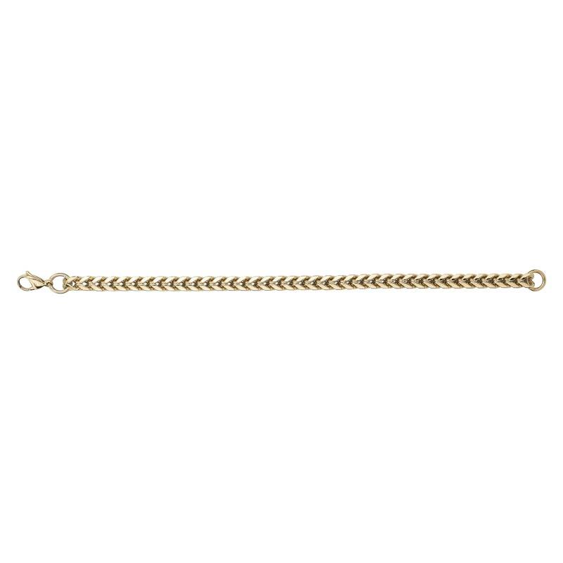Gold Steel Chevron Milo Bracelet, Width 5 mm, Length 21 cm - Phebus